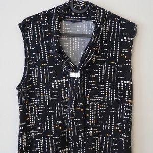 Black sleeveless blouse